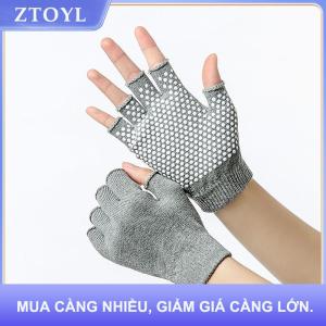 【ZTOYL】 Phụ Nữ Không-Trượt Găng Tay Yoga Thoáng Khí Tập Thể Dục Pilates Nửa Ngón Tay Găng Tay Thể Thao Ngoài Trời Đi Xe Đạp Câu Cá Tập Thể Dục Găng Tay Cho Phòng Tập Thể Dục