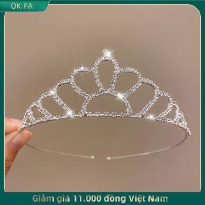 QK FA ✨ Cô Dâu Vương Miện Vàng Đám Cưới Phụ Kiện Tóc Pha Lê Rhinestone Cô Dâu Đám Cưới Vương Miện Và Vương Miện Mũ sắt Tóc Trang Trí