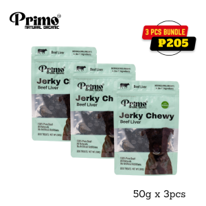 Primo Dog Jerky Treats Beef Liver with Moringa (Malunggay) 50g 3pcs Bundle Superfood Pet Treats Jerky Chewy