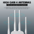 Tommjerry 4 Antennas WiFi Repeater penguat sinyal 1200Mbps  Wireless Wifi Range Extender Router Repeater Rotatable Antennas. 