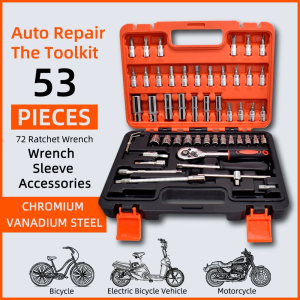 【COD/Local Delivery】82Pcs Tools Set For Motorcycle Car Socket Wrench Set Torque Spanner Tools Set With Box Set DIY Tools Kit 53Pcs Tools Set Home Basic Tool Set