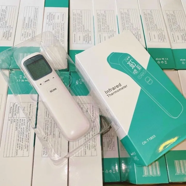 Tặng Pin - Nhiệt kế điện tử hồng ngoại đo trán - máy Đo Nhệt Độ Cơ Thể CK-T1803 - Máy Đo Thân Nhiệt - đo nước