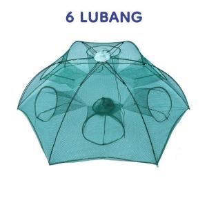 Miloku Perangkap Bubu Payung 16 Lubang Alat Jaring Pancing Jala Ikan Udang Kepiting Lele Lobster Sungai Laut Danau Fish Trap Net
