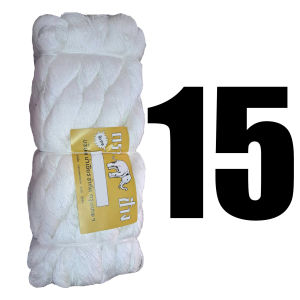 ด้ายไนล่อน ด้ายไนล่อนสีขาว(เส้นด้ายผิวมัน) 1มัด (1กิโล)