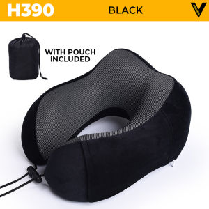 [SG SELLER] Memory Foam U-shape Travel Neck Pillow cervical pillow Magnetic and removabe cloth with adjustable drawstring