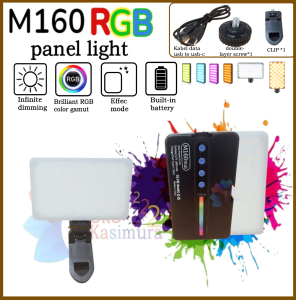 Lampu LED RGB Cube Portable Mini Clip Lighting Lampu Fotografi Video For Headphone Kamera Selfie 360