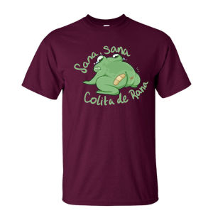 [Local Stock] HBESTY  Funny Injured Frog Spanish Meme Graphic Tee Men T Shirt Humorous Bandaged Frog Clothes Short Sleeve Tops Summer Tees