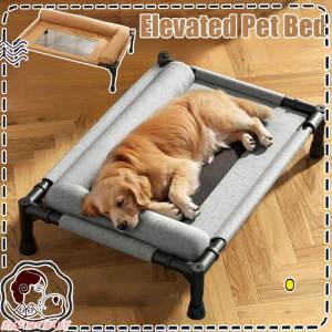 Elevated Pet Bed Breathable Mesh Pet Bed Off-The-Ground Moisture-Proof Removable Washable Camp Bed