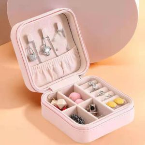 GM.Jewellery Box Travel Organizer Mini PU Leather Storage for Rings Earrings Necklace Jewelry Box