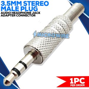 MW  3.5mm Stereo Male Audio Headphone Jack Adapter Connector Plug