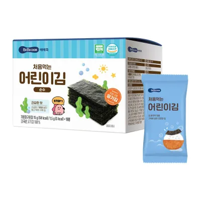 BebeCook Babys First Organic Sun-Dried Seaweed (Non-Seasoned)