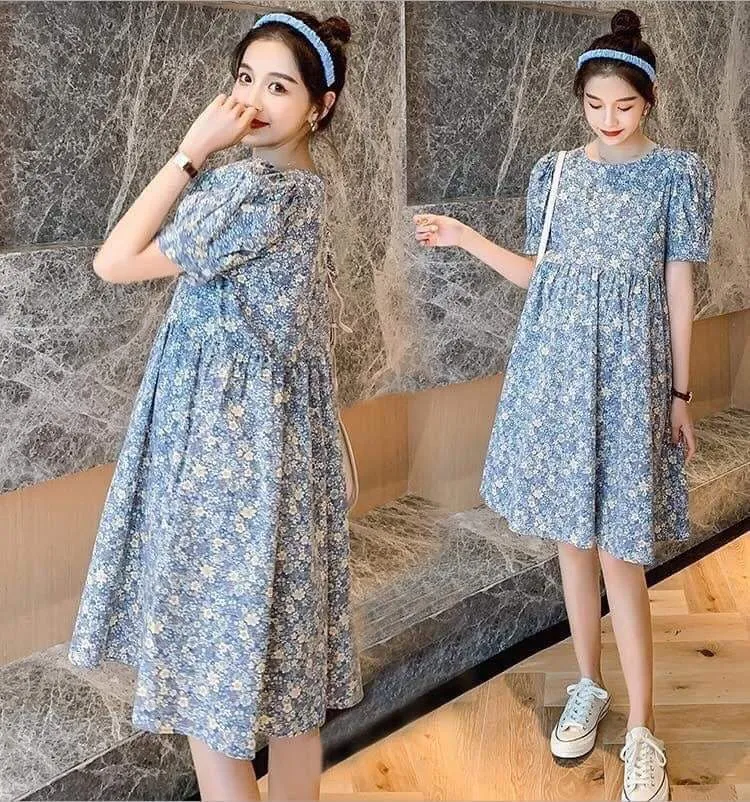 Váy bầu đẹp mùa hè 2023, Đầm bầu thời trang thiết kế công sở chất thô sọc  kẻ | Shopee Việt Nam