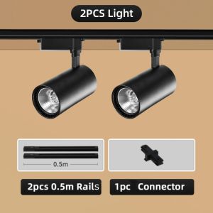 2/3/6PCS Track Light Set Ceiling Spotlight Rail Light Kitchen Lights for Bedroom Bar Light Shop Lights for Living Room