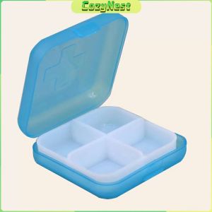 C.N. 4 Slot Medicine Box Mini Storage Box Colourful Family First Aid Drug Box Organiser