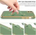 VENINGO iPhone X Case,iPhone XS Case,Phone case for iPhone X/XS,Slim Fit Soft with Adjustable Wristband Kickstand Scratch Resistant Shockproof Cover for Apple iPhone X/XS 5.8", Matcha Green. 