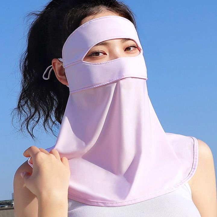 GDGDG Hiking Face Adjustable Ice Silk UV Protection Face Scarves ...