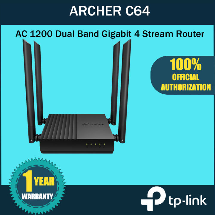 【READY STOCK】TP-Link Archer C64 AC1200 5GHz 867 Mbps 2.4GHz 400 Mbps ...
