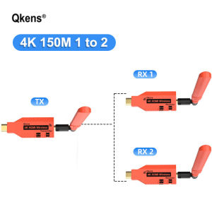 4K Wireless HDMI Extender 1 Transmitter and 2 Receiver 1TX 2RX Display Adapter 50m 100m 150m for Camera DVD TV Box Laptop PC To TV Projector Plug and Play
