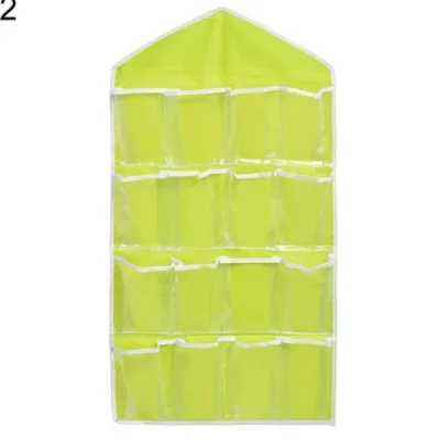 Underwear Socks Hanging Storage Bag 16pockes Storage Hanger Organizer Wardrobe Hanging Bag