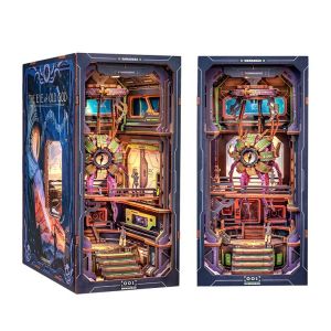 Booknook The Eye of Old God with Sensor Light 3D Wooden Puzzle Book Nook Miniature Dollhouse Bookend