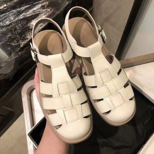 [Free Shipping] WomenS Summer 2026 Closed-Toe Sandals Thick-Soled Retro Woven Soft-Soled Flat Roman Sandals For Women