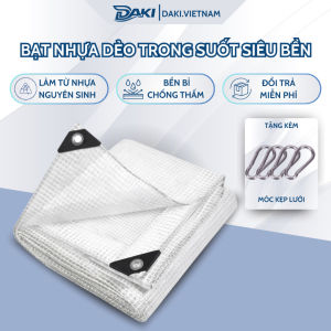 Bạt Nhựa Dẻo Trong Suốt Siêu Bền Chắn Gió Che Mưa Ngoài Trời Chất Liệu Dày Chống Thấm Nước Tốt Giữ Ánh Sáng Tự Nhiên Dễ Lắp Đặt Phù Hợp Gia Đình Hàng Quán Quán Cafe Sử Dụng Lâu Dài Tiện Lợi