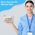 20 Pieces Nurse Cosmetic Bag Nurse Survival Kit Makeup Bags Canvas Multi Purpose Zipper Pouch Nurse Practitioner Gifts for Women Nurses School Nurse Practi. 