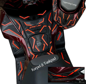 Paket Karpet & Tankpad Premium Honda PCX Roadsync 160 - Bahan Karet Anti Slip Multicolor