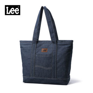 LEE Fashion denim tote bags for women gentle Lady Office Work Bag large capacity totebag with zipper Pocket For School College Student