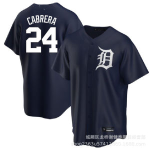 Đồng Phục Bóng Rổ NBA Chất Lượng Cao MLB Tiger Áo Bóng Chày Dit Tigers Gibson Cabrera Baez Thêu Jersey