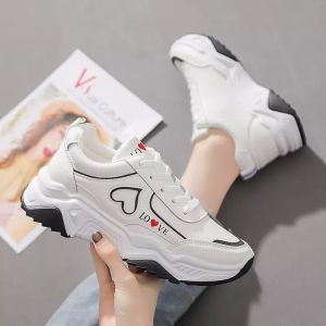 Sepatu Kets Sneakers Casual Wanita Putih White Fashion Korea Style Remaja Dewasa Sekolah Jalan Santai Pict Love Cinta Model Terbaru Kekinian