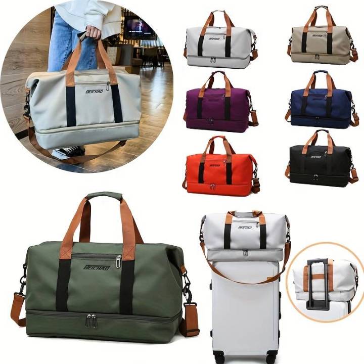 UISN MALL Travel Bag Women Men Korean Large Capacity Duffle Gym Sports ...