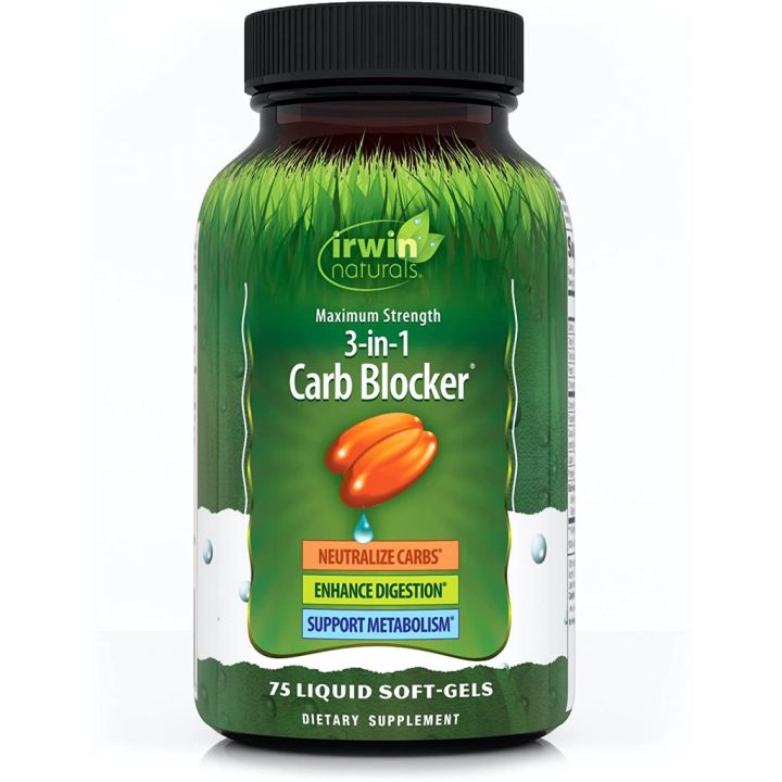 Irwin Naturals Maximum Strength 3in1 Carb Blocker 75 Softgels