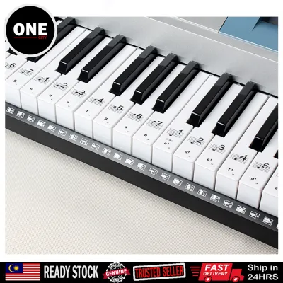 Piano Stickers No Trace Waterproof Removable Keyboard Sticker for beginner Kids education 钢琴贴纸 Keyboard Accessories Musical Instruments Music
