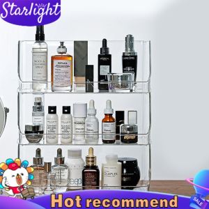 COD Starlight Rak Kosmetik Transparan Serbaguna Tempat Penyimpanan Make up dan Hiasan Rak Parfum Display Rak Meja Dekorasi HSB177