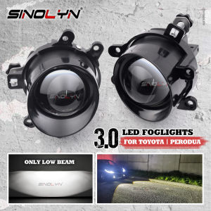 H11 LED Fog Lamp For Perodua Toyota Myvi Bezza Alza Axia Vios Hilux Alphard Avanza Camry Waterproof Spotlight 3 Inch Projector Lens Fog Light Front Bumper Light Accessories