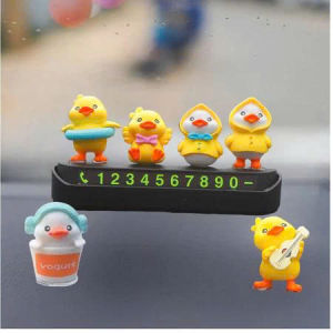 Bảng Số ĐIện Thoại Ô Tô Gắn Vịt Vàng Dễ Thương Trang Trí Taplo Xe Ô Tô