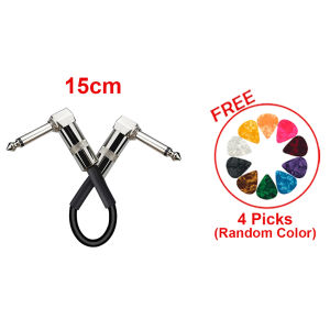 15cm / 30cm Guitar Patch Cable 6.35mm Audio Signal Cable for Electric Guitar Effect Pedal Connection