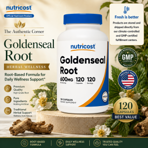 ✅ [OFFICIAL] Nutricost Goldenseal Root 600mg LONG EXPIRY 120 Veg Caps | USA Imported Traditional Herbal Support for Digestive Wellness Immune Health Gut Balance Non-GMO Gluten-Free