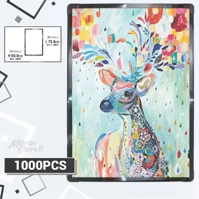 1000pcs 75.5 x 50.5cm Large Jigsaw Puzzle Wall Frame Teenager Game Gift Art Home Deco Display Bingkai Dinding Teka-Teki