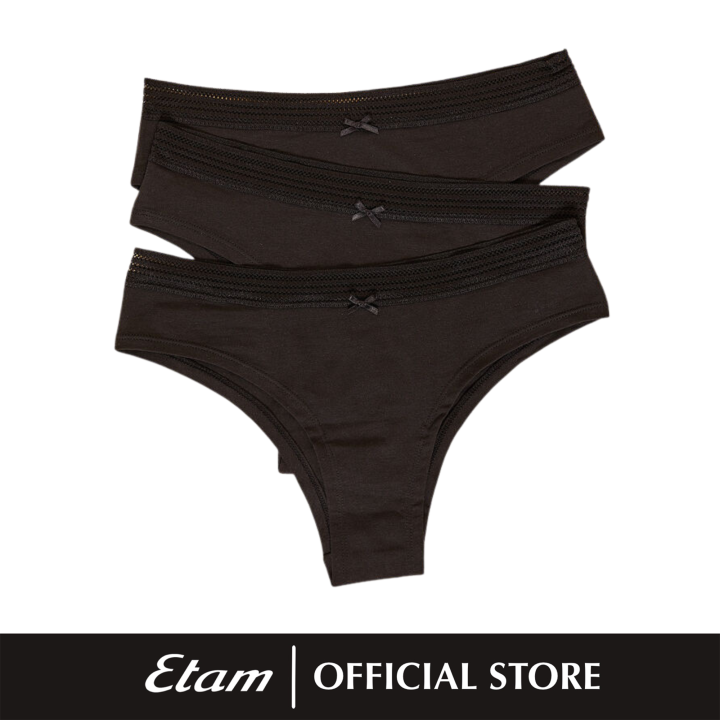 Etam Pack of 3 Plain Hipster Panties - Panty 3 pcs for Women