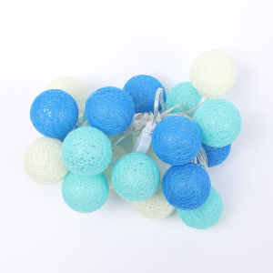 USB Powered 20 LED Cotton Ball Garland String Lights Christmas Fairy Lighting Strings for Outdoor Holiday Wedding Xmas Party Home Decoration