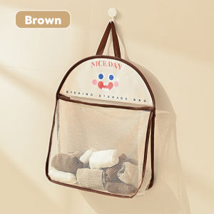 Easy Wall Hanging Mesh Bag Cartoon Print Great Load Bearing Visible Large Opening Toys Underwear Sock Storage Bag 壁挂网袋