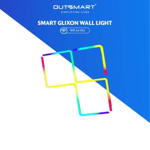 Outsmart Smart LED RGBIC Wall Light Bar – WiFi DIY Glixon Gaming Light
