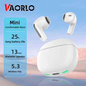 VAORLO Original Bluetooth V5.3 Wireless Earphones 13MM Speaker HIFI Stereo TWS Smart Touch Control Compatible With IPhone Samsung Android For All Smartphones