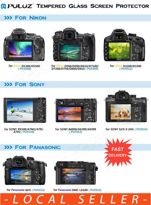 PULUZ Tempered Glass Screen Protector for Nikon Sony Panasonic
