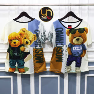 Atasan Wanita Kaos Gambar Bear Love