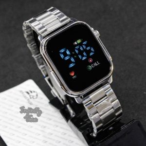 Infintytime Jam Tangan LED Watch JSS3642 Digital Cowok Cewek Strap Rantai Stainless
