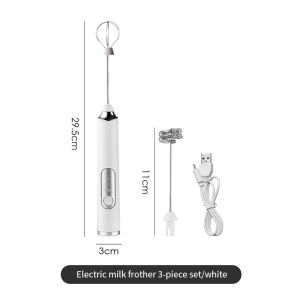 BINCOO Milk Frother Handheld Electric Foam Maker Mixer Cream Whisk Stainless USB Speed Adjustable for 3 Speed Rachargeable