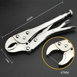 KIPRUN Locking Pliers Curved Jaw Alloy Steel Locking Pliers with Wire Cutter Locking Adjustable Wrench Locking Wrench Locking Adjustable Pliers